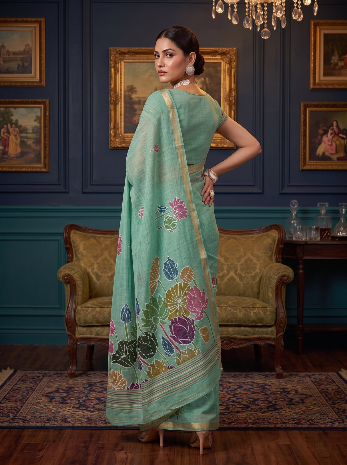 MIMOSA Rama Saree Saree — pose 7 styling detail
