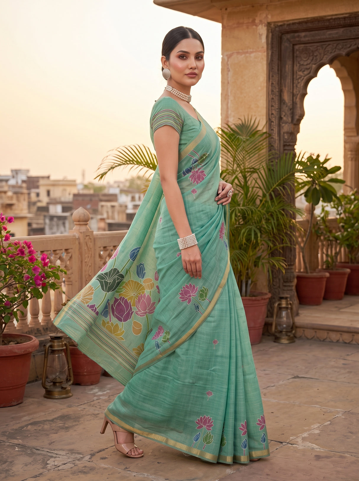 MIMOSA Rama Saree Saree — pose 9 styling detail