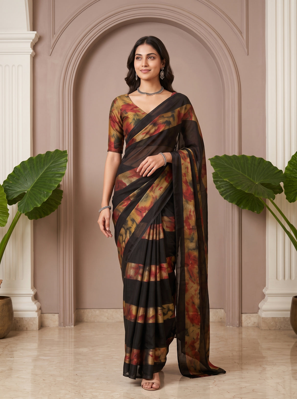 MIMOSA Black Saree Saree — pose 6 styling detail