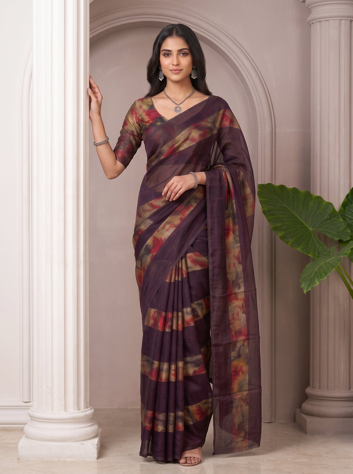 MIMOSA Jamun Saree Saree — pose 4 styling detail