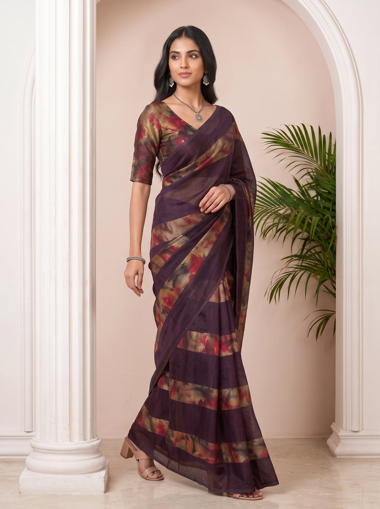MIMOSA Jamun Saree Saree — pose 6 styling detail