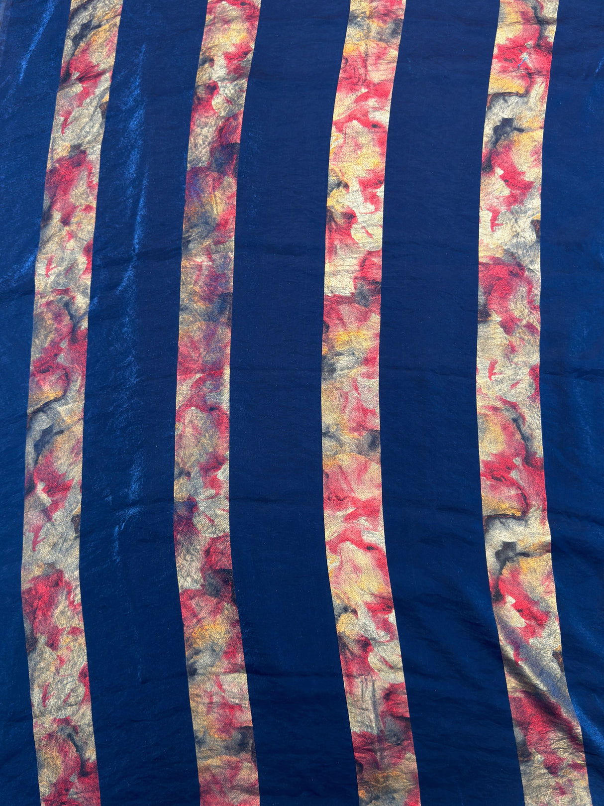 MIMOSA Navy Saree Saree — pallu and zari work detail