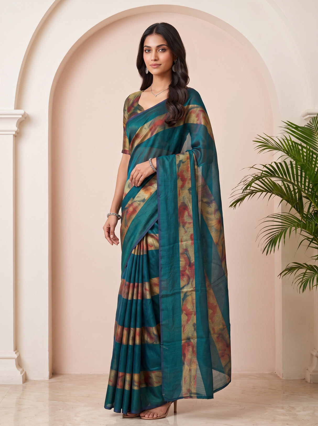 MIMOSA Sapphire Saree Saree — pose 5 styling detail