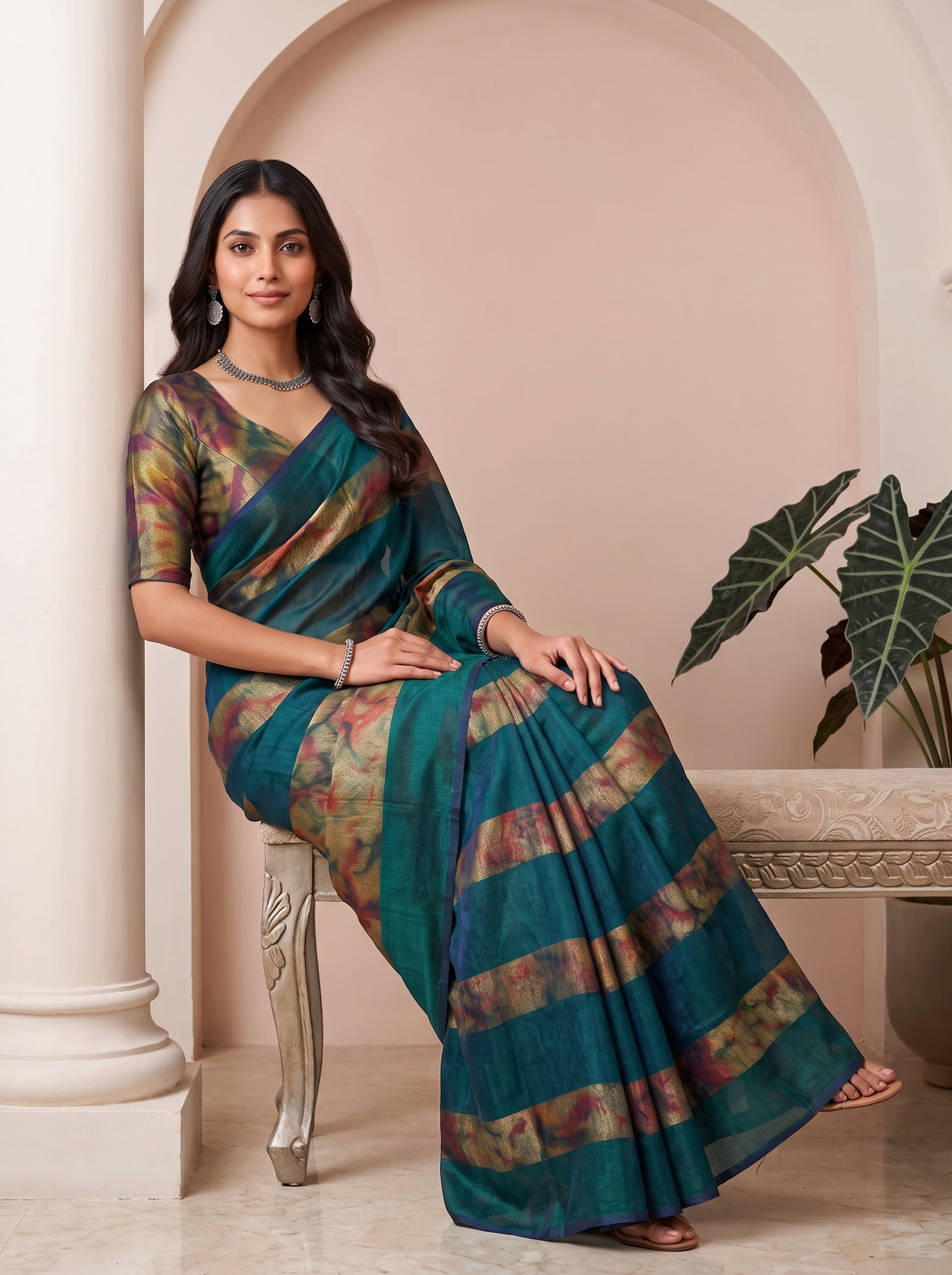 MIMOSA Sapphire Saree Saree — pose 8 styling detail