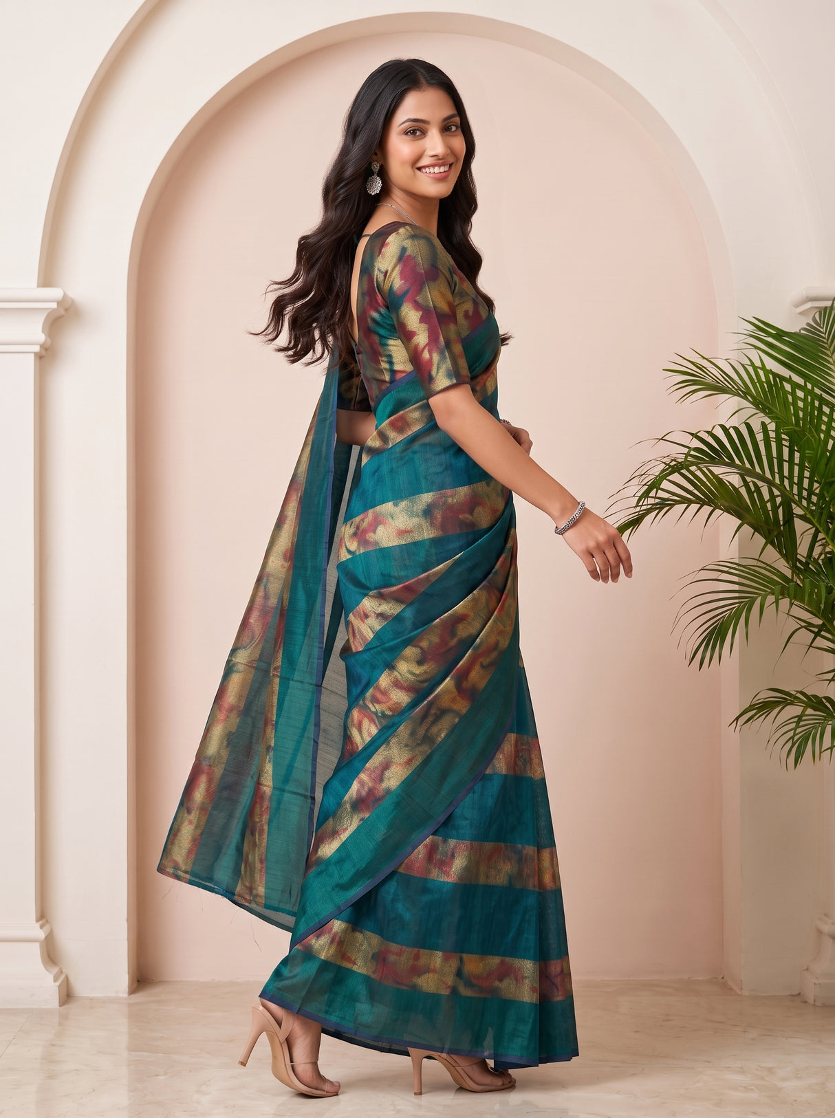 MIMOSA Sapphire Saree Saree — pose 9 styling detail