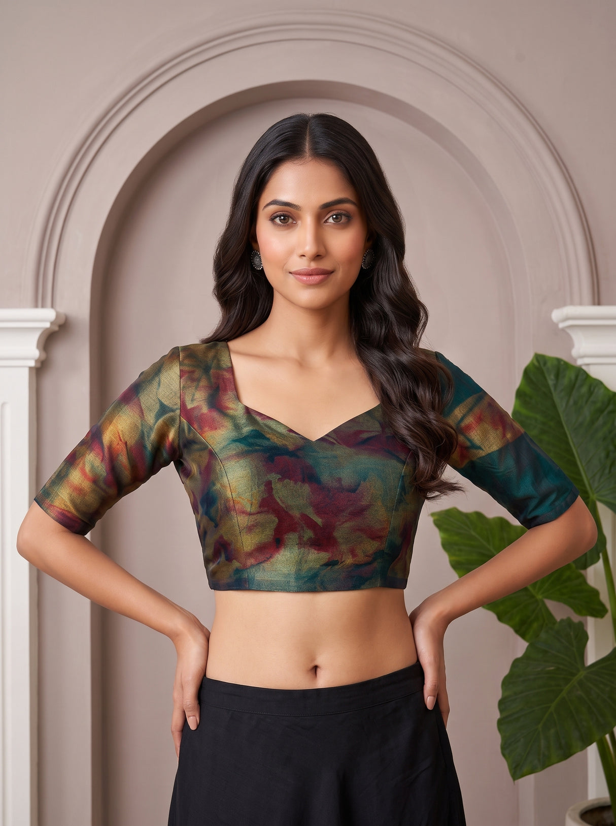 MIMOSA Sapphire Saree Saree — blouse close-up