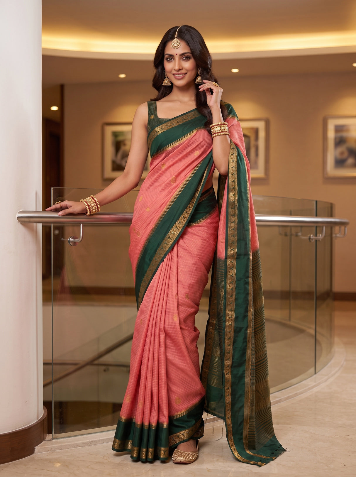 MIMOSA Gajari Saree Saree — pose 5 styling detail
