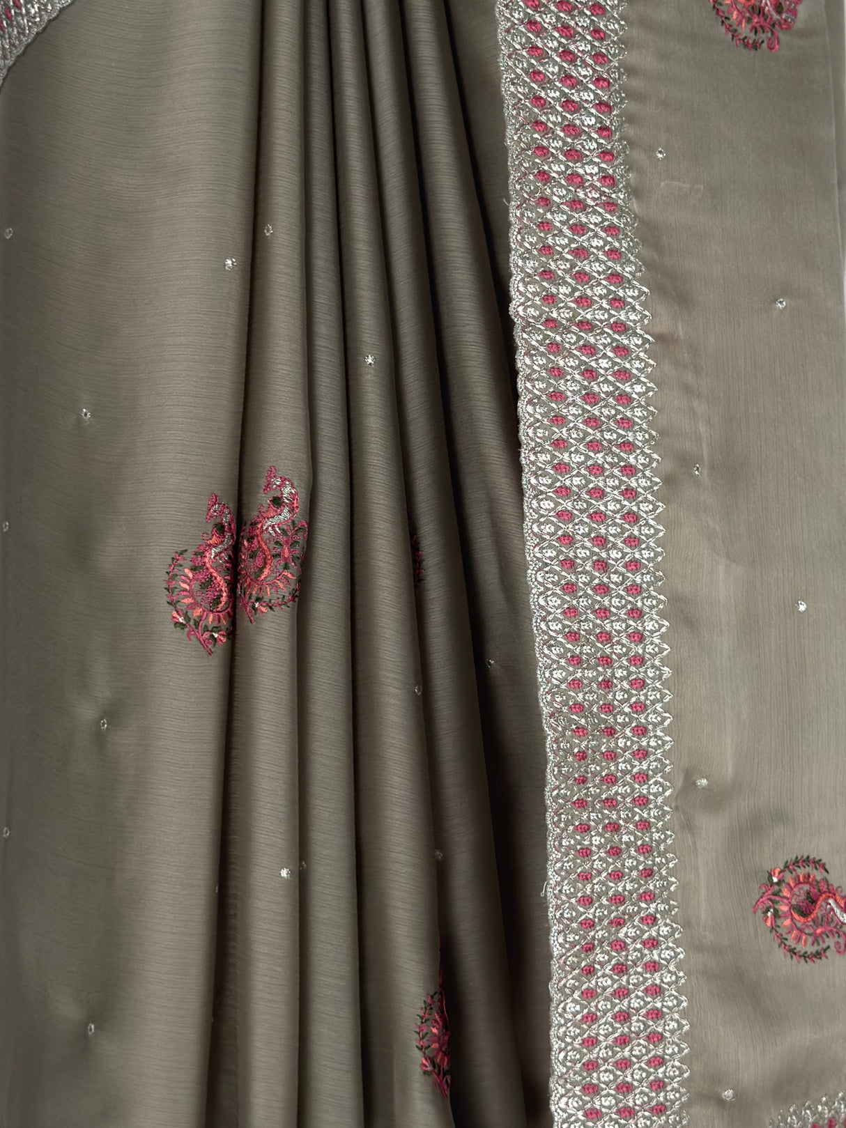 MIMOSA Pista Saree Saree — fleets shot full lifestyle