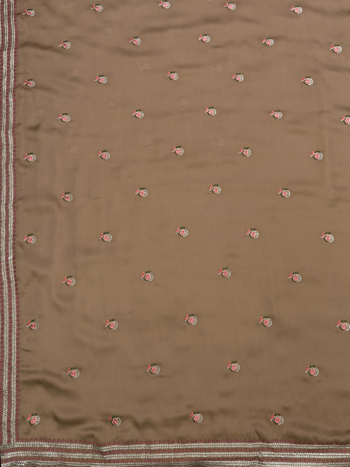 MIMOSA Chiku Saree Saree — pallu and zari work detail