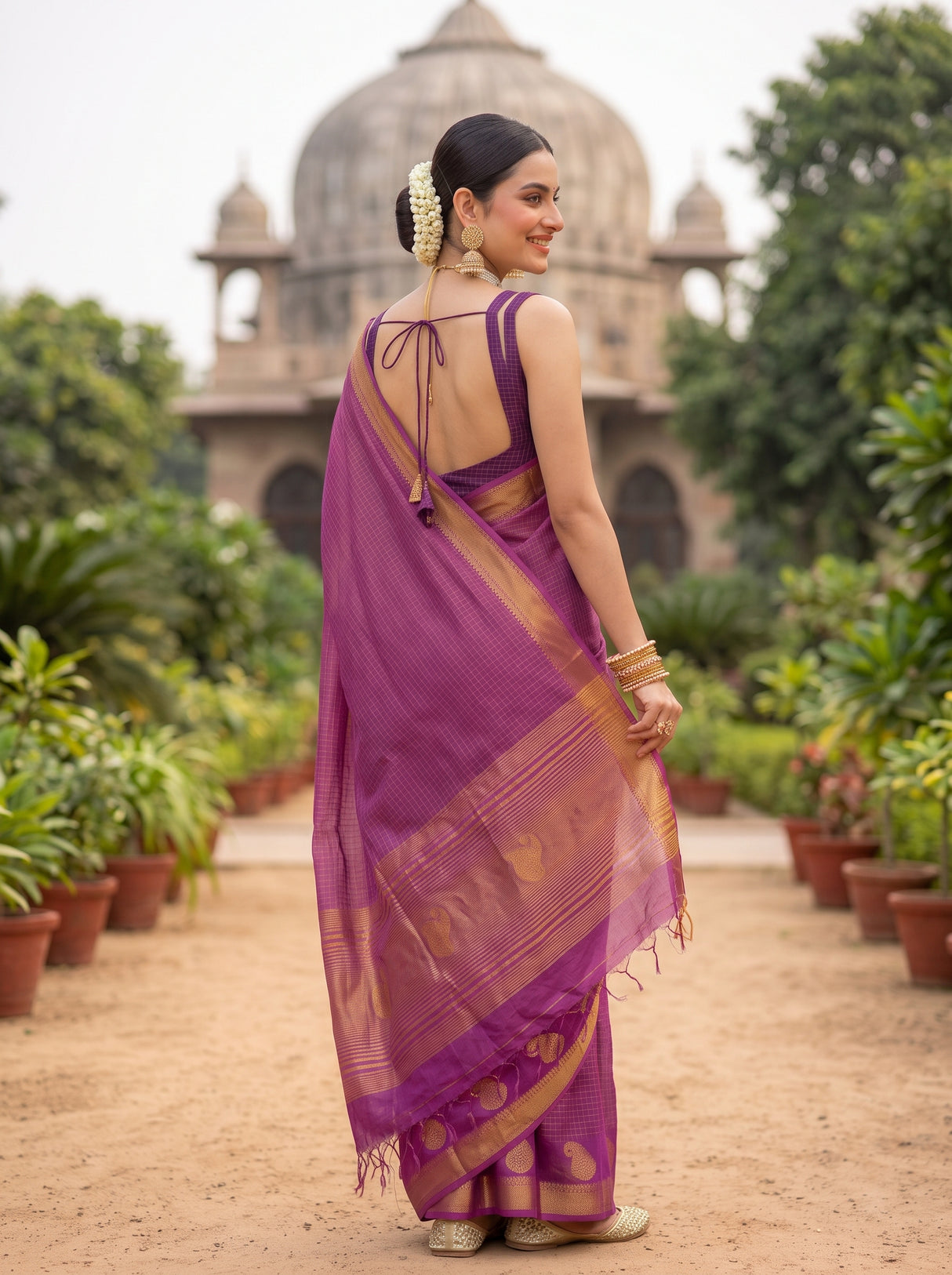 MIMOSA Gajari Saree Saree — pose 7 styling detail