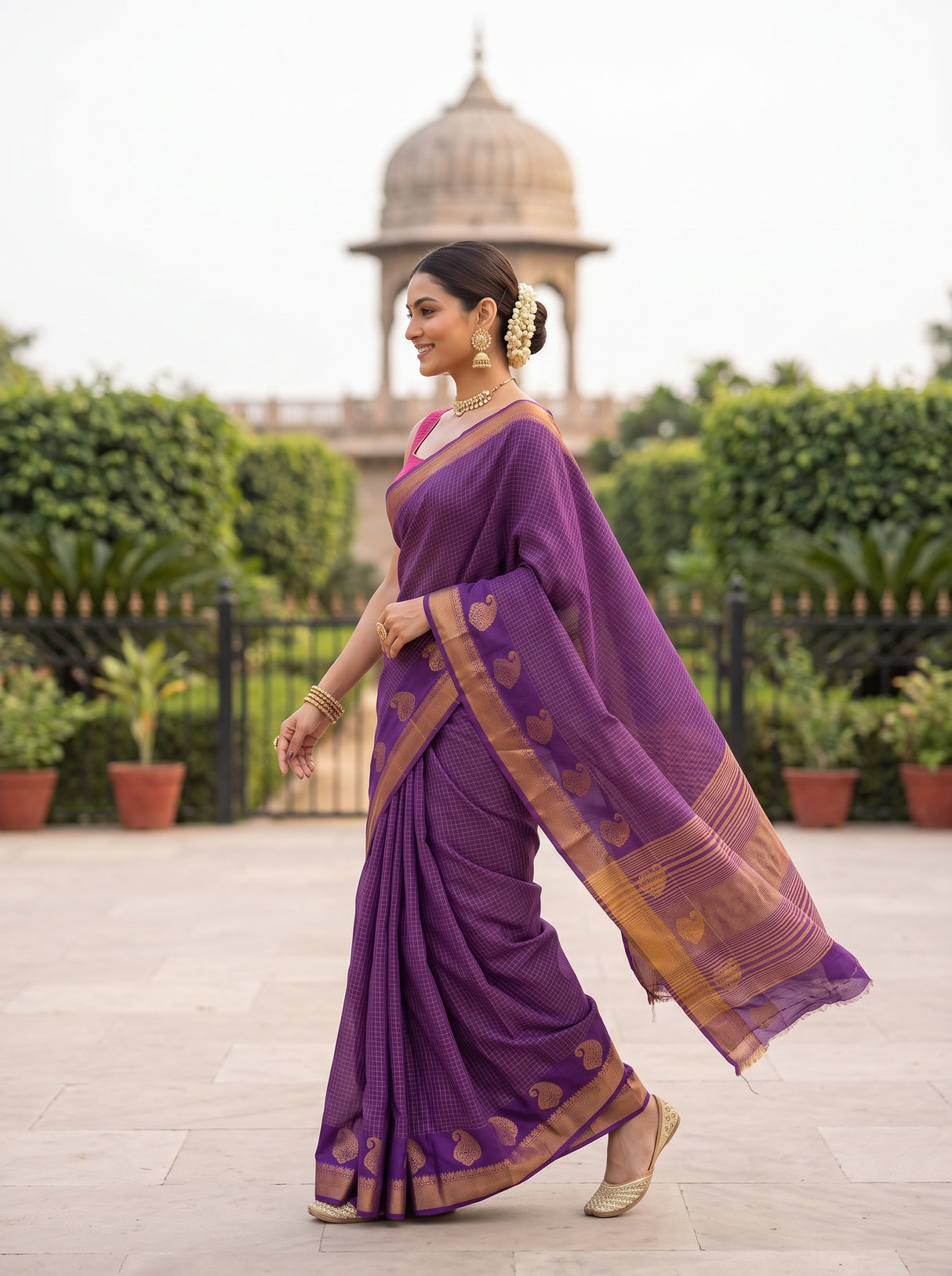 MIMOSA Jamun Saree Saree — pose 6 styling detail