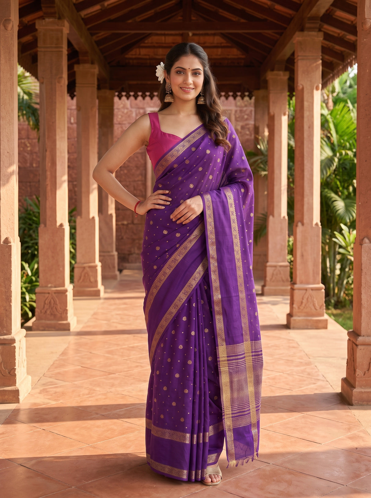 MIMOSA Jamun Saree Saree — pose 4 styling detail