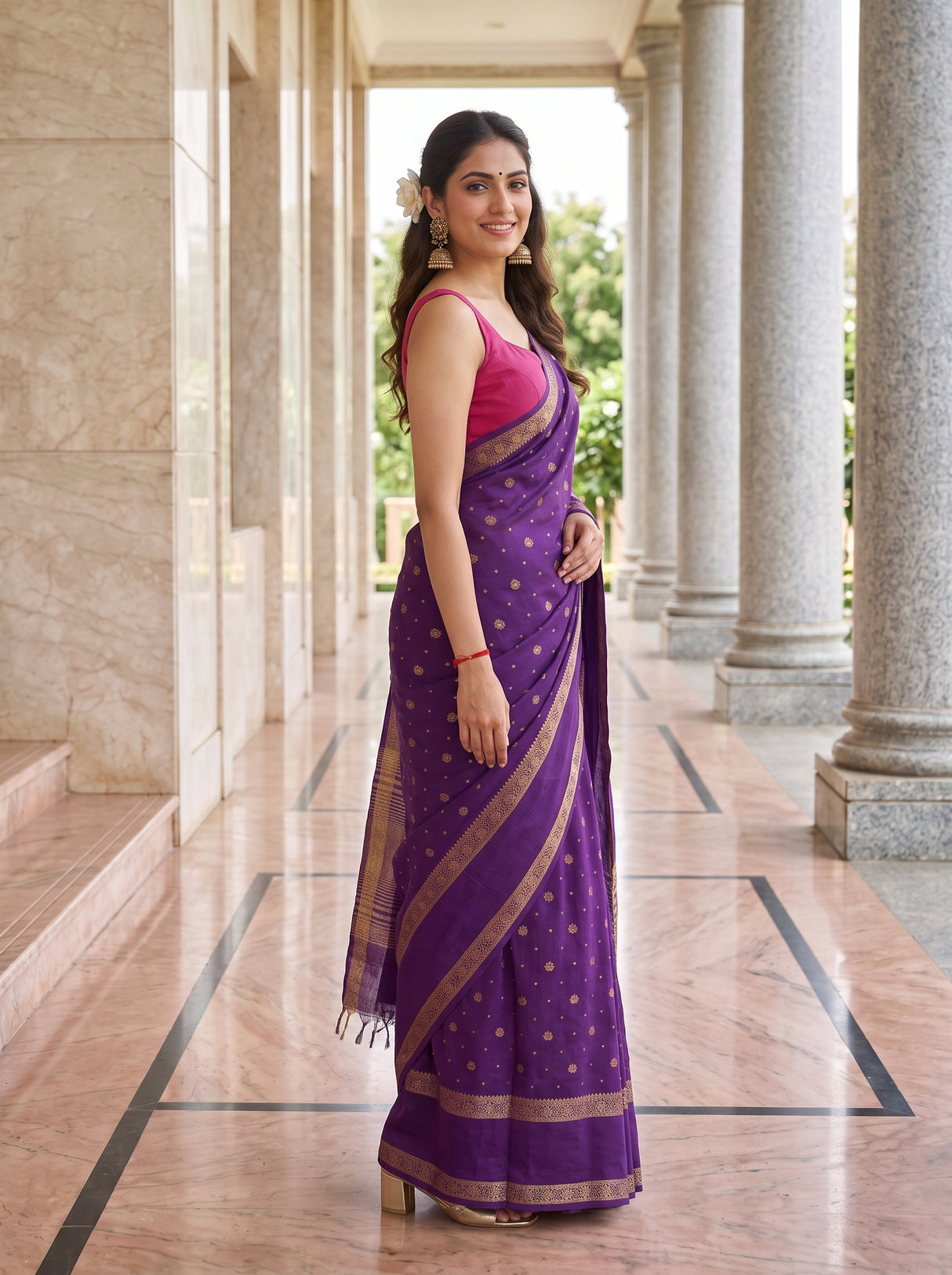 MIMOSA Jamun Saree Saree — pose 5 styling detail