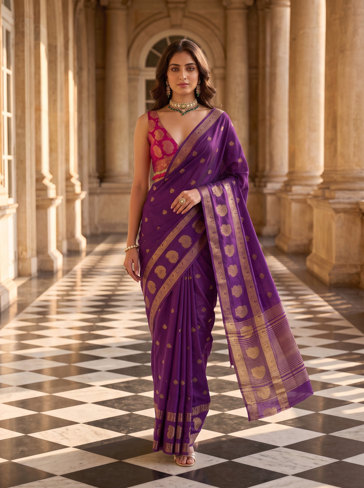 MIMOSA Jamun Saree Saree — pose 6 styling detail
