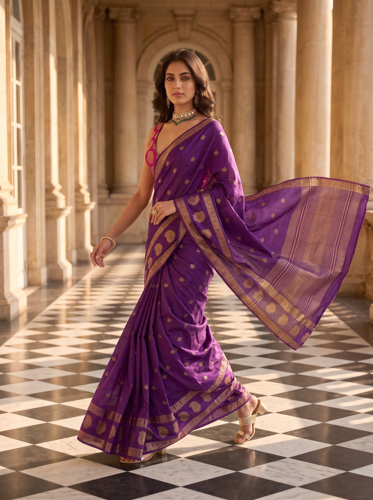 MIMOSA Jamun Saree Saree — pose 7 styling detail