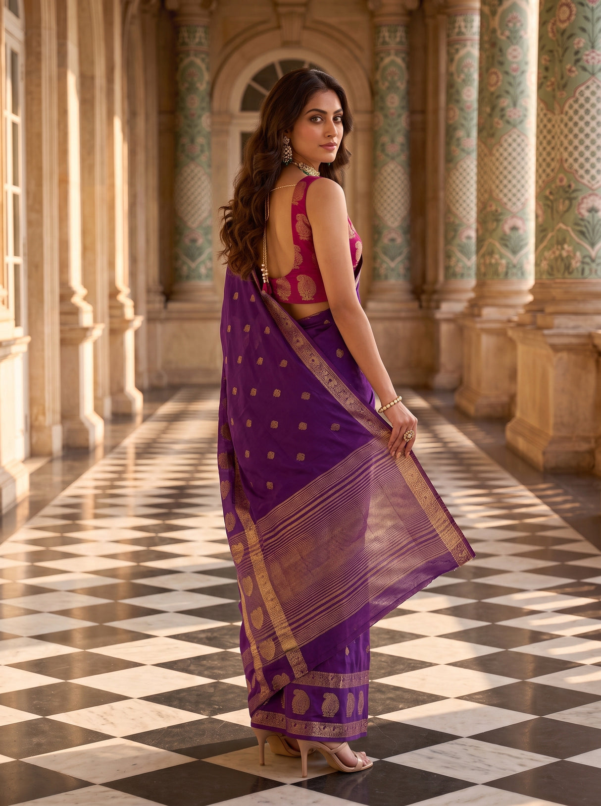 MIMOSA Jamun Saree Saree — pose 9 styling detail