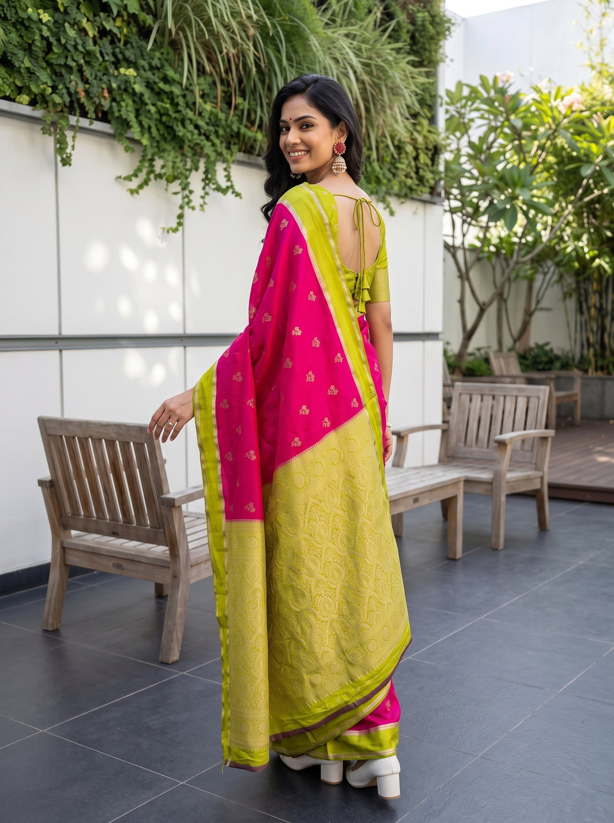 MIMOSA Rani Mysore Silk Saree — pose 7 styling detail