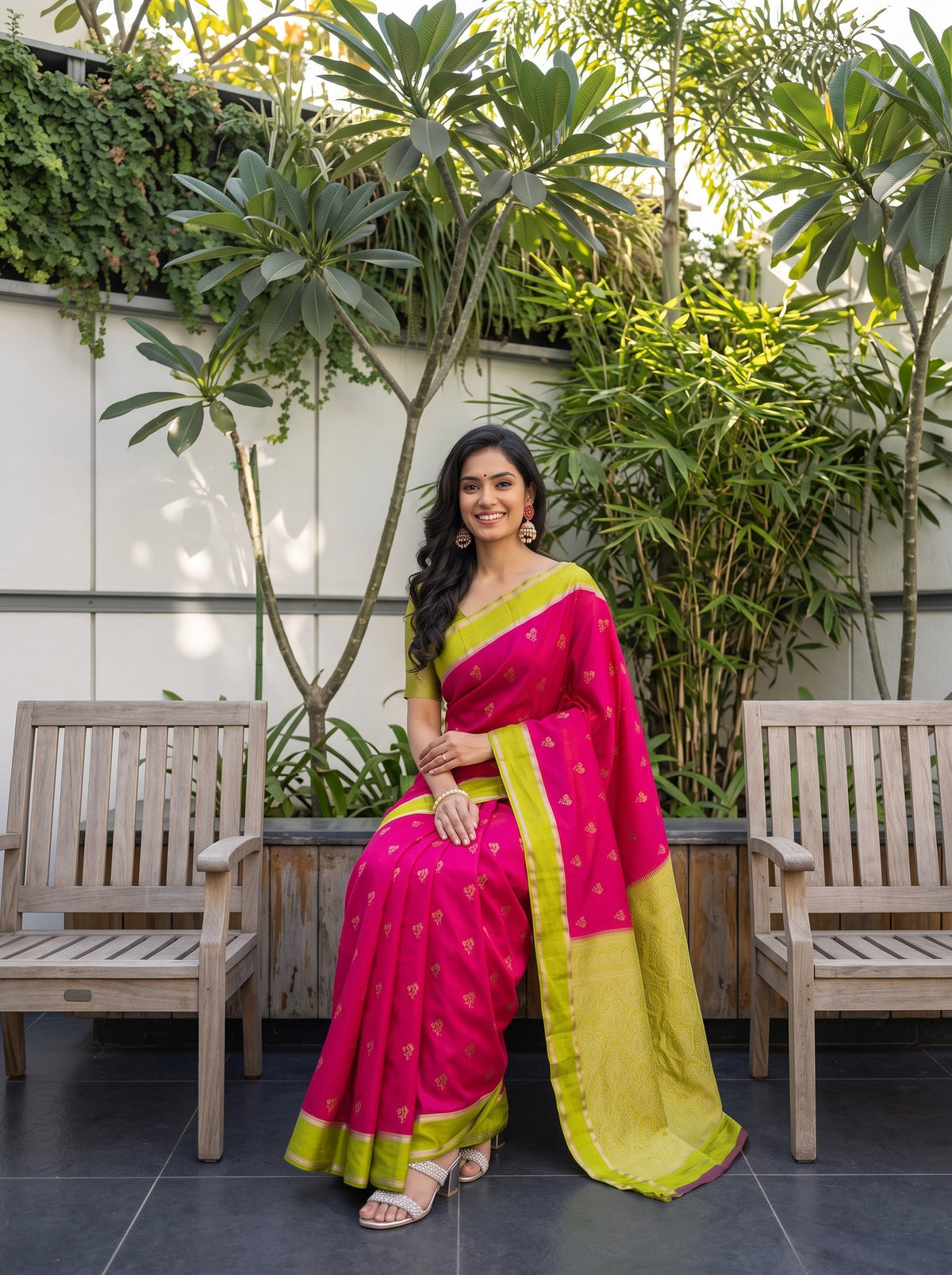 MIMOSA Rani Mysore Silk Saree — pose 8 styling detail