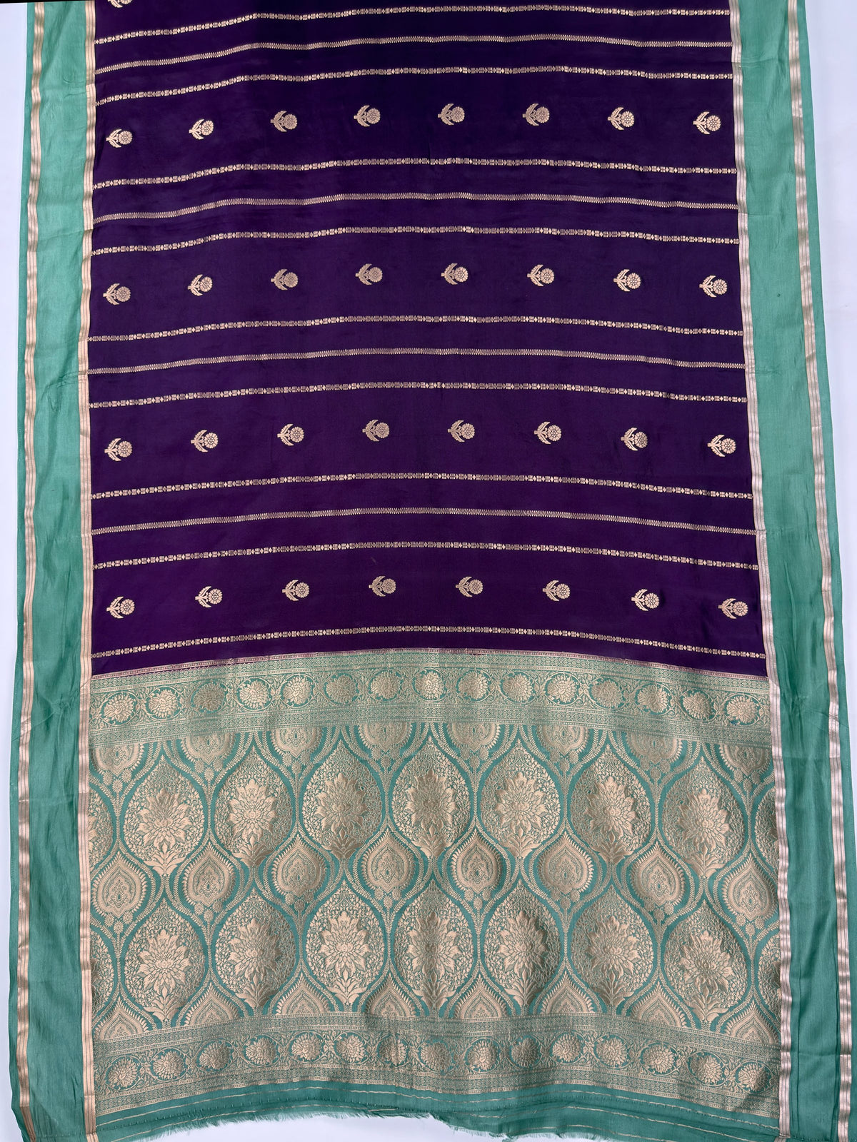 MIMOSA Jamun Mysore Silk Saree — pallu and zari work detail
