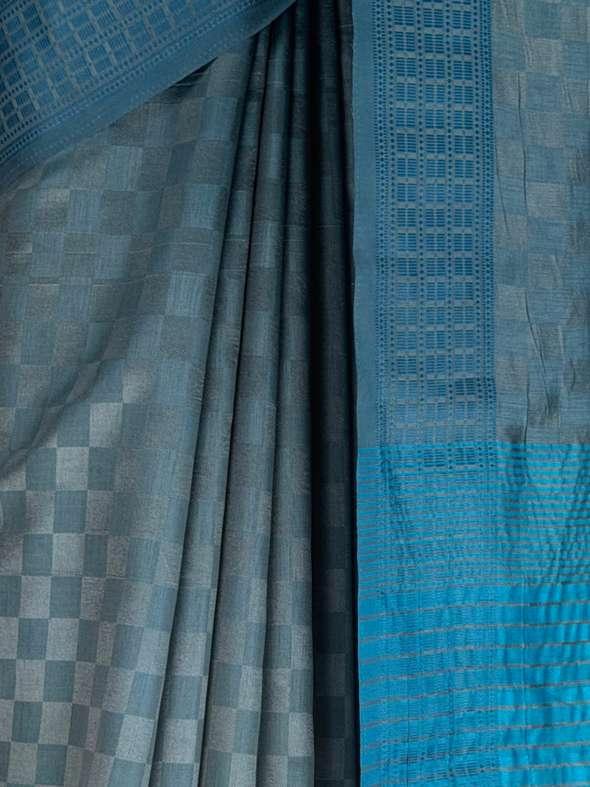 MIMOSA Grey Bengaluru Saree — fleets shot full lifestyle