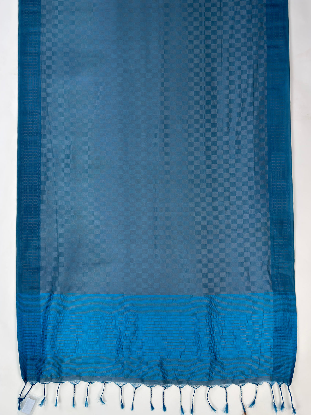 MIMOSA Grey Bengaluru Saree — pallu and zari work detail