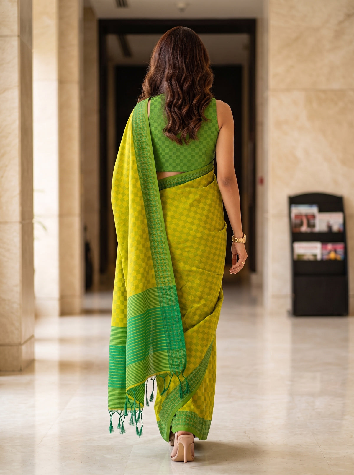 MIMOSA Liril Bengaluru Saree — pose 2 styling detail
