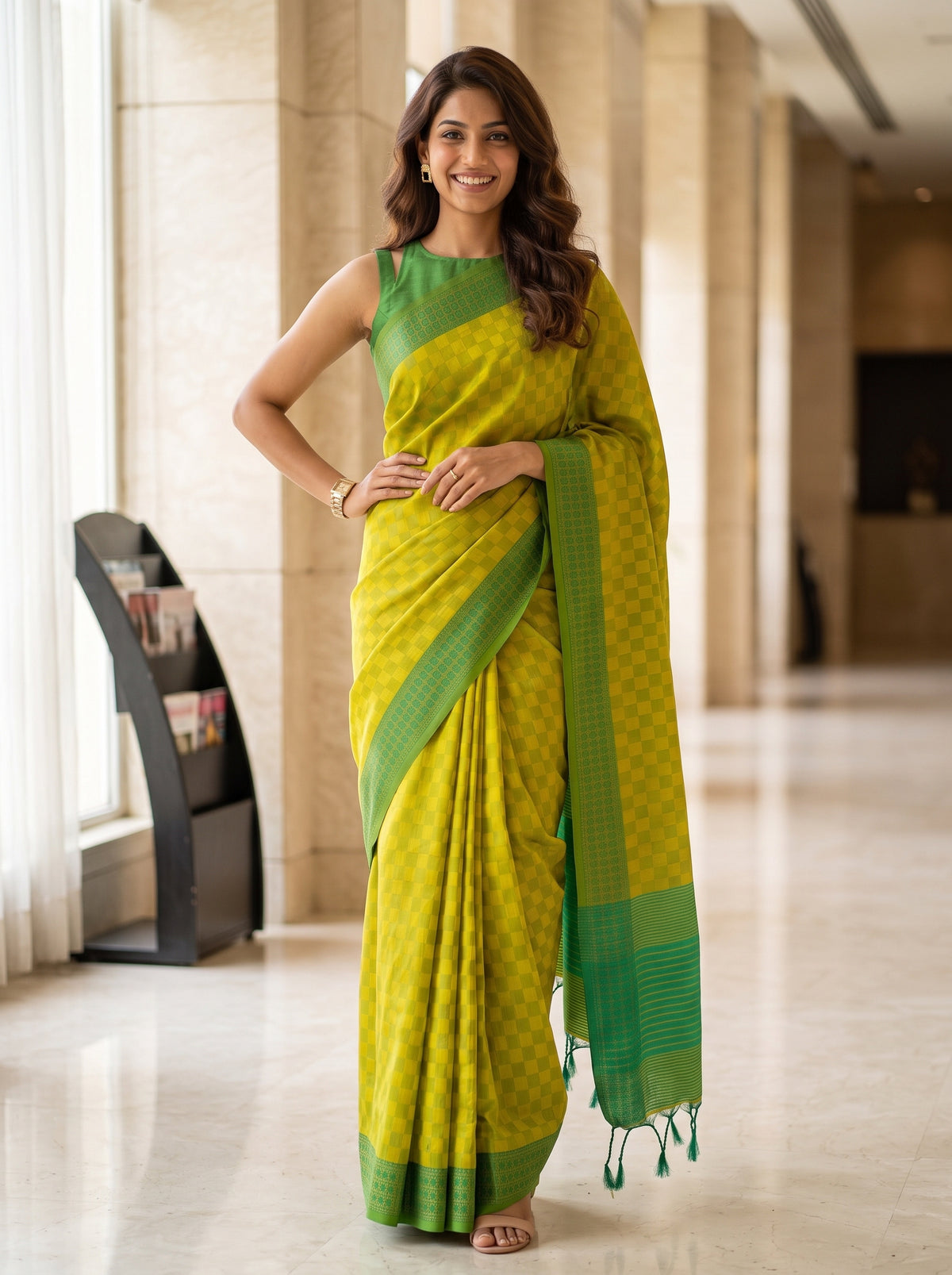 MIMOSA Liril Bengaluru Saree — pose 4 styling detail