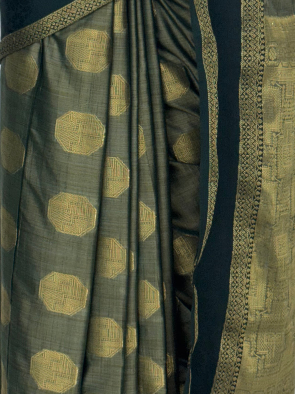 MIMOSA Blue Banarasi Saree — fleets shot full lifestyle