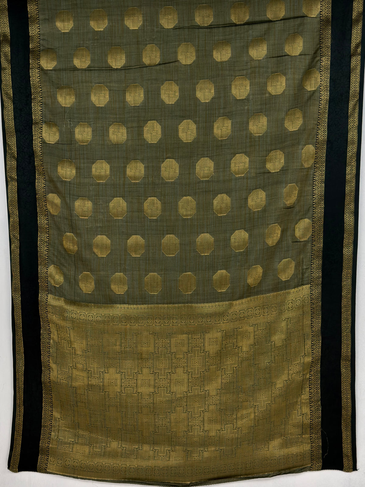 MIMOSA Blue Banarasi Saree — pallu and zari work detail
