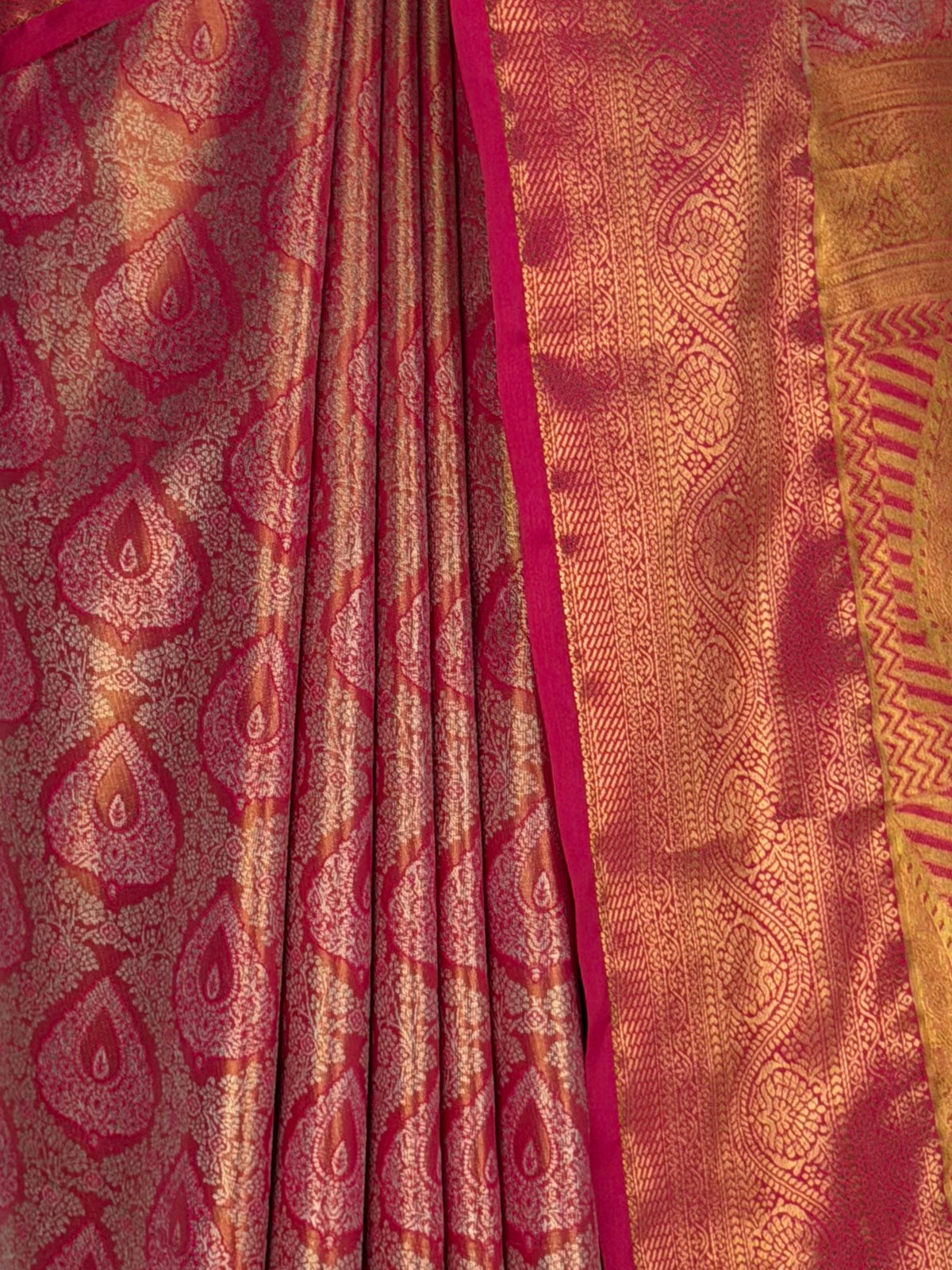 MIMOSA Rani Kanjivaram Saree — fleets shot full lifestyle