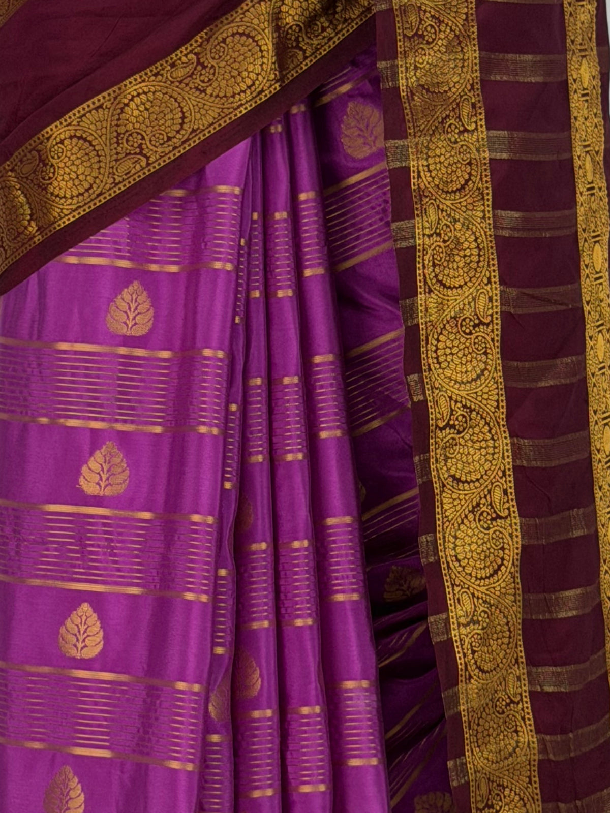 MIMOSA Lavender Mysore Silk Saree — fleets shot full lifestyle