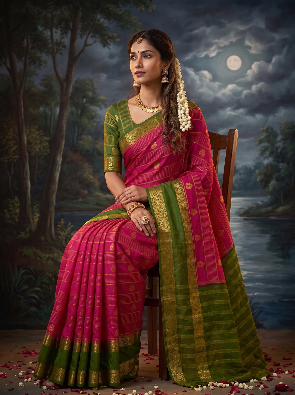 MIMOSA Rani Mysore Silk Saree — pose 8 styling detail