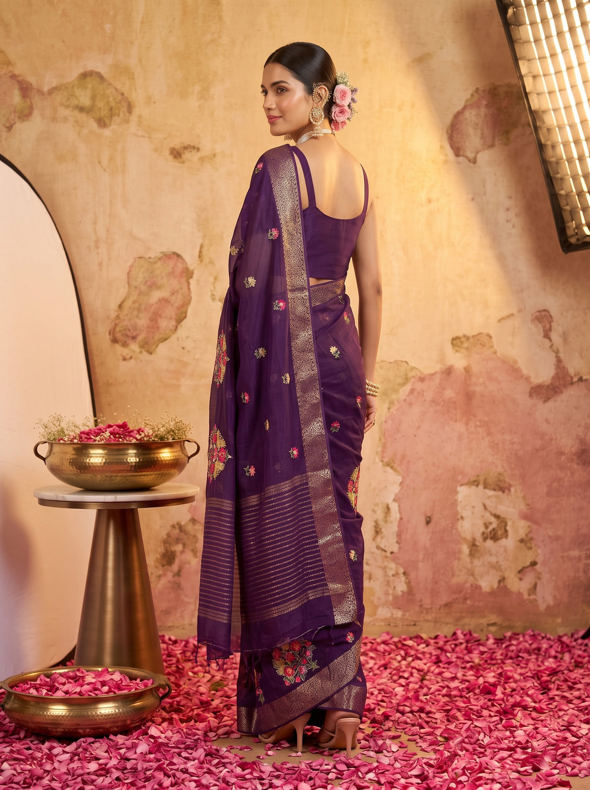 MIMOSA Jamun Jaipur Saree — pose 7 styling detail