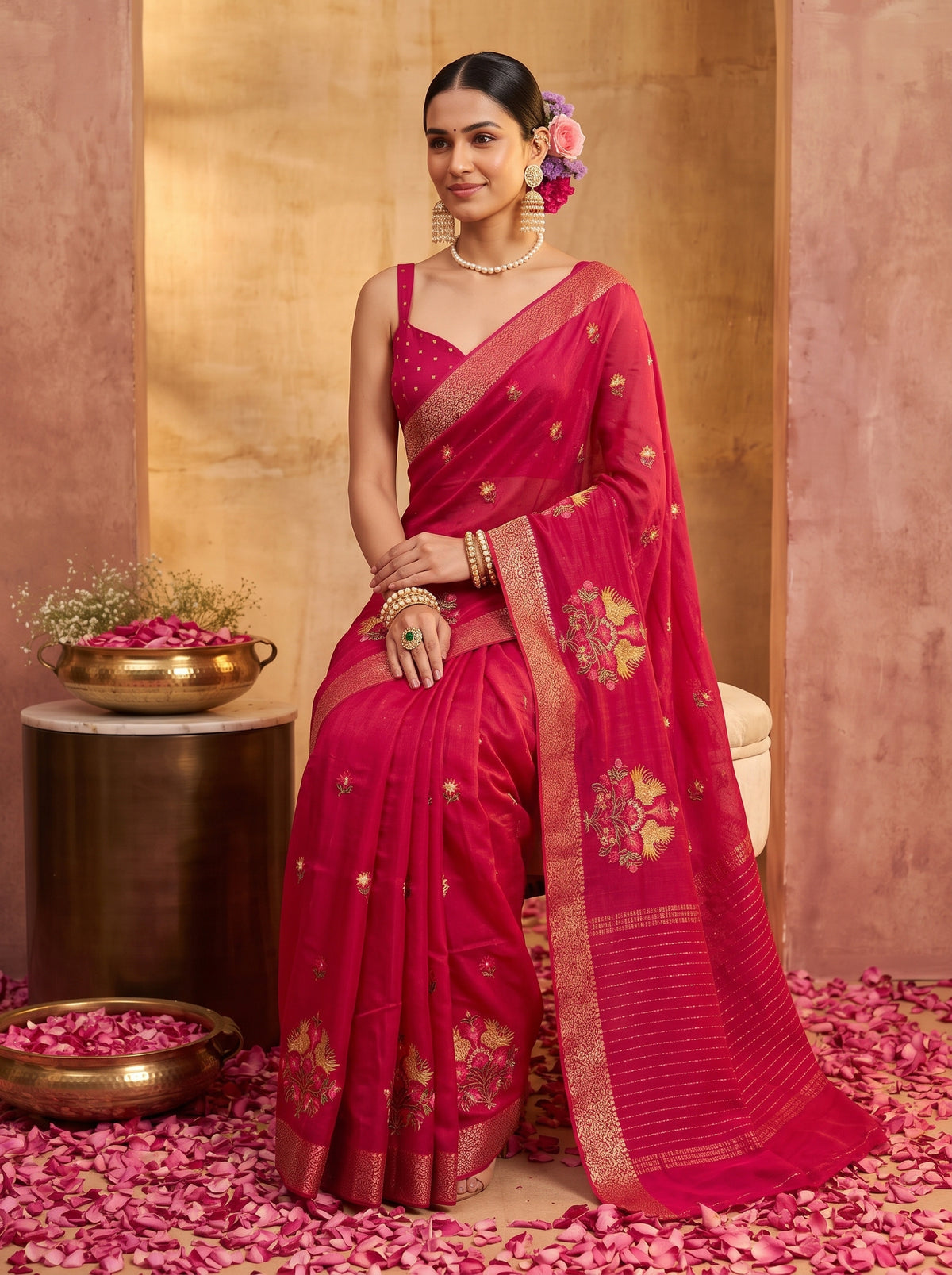 MIMOSA Rani Jaipur Saree — pose 8 styling detail