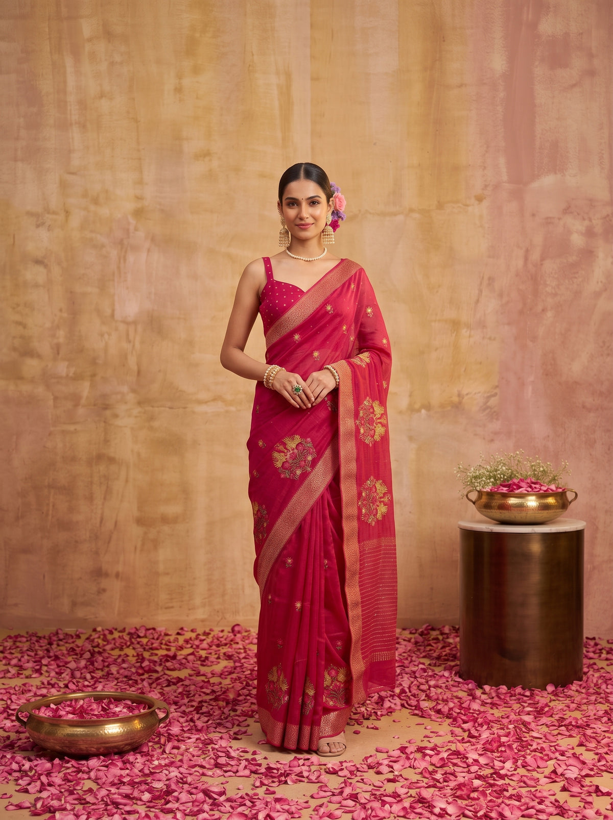 MIMOSA Rani Jaipur Saree — pose 9 styling detail