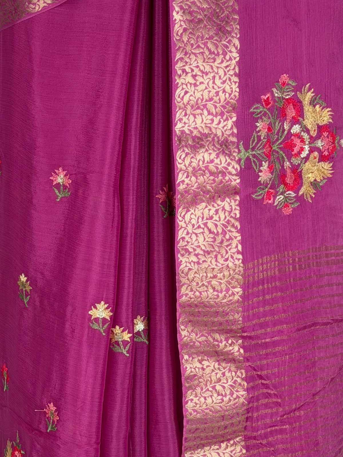 MIMOSA Wine Jaipur Saree — fleets shot full lifestyle