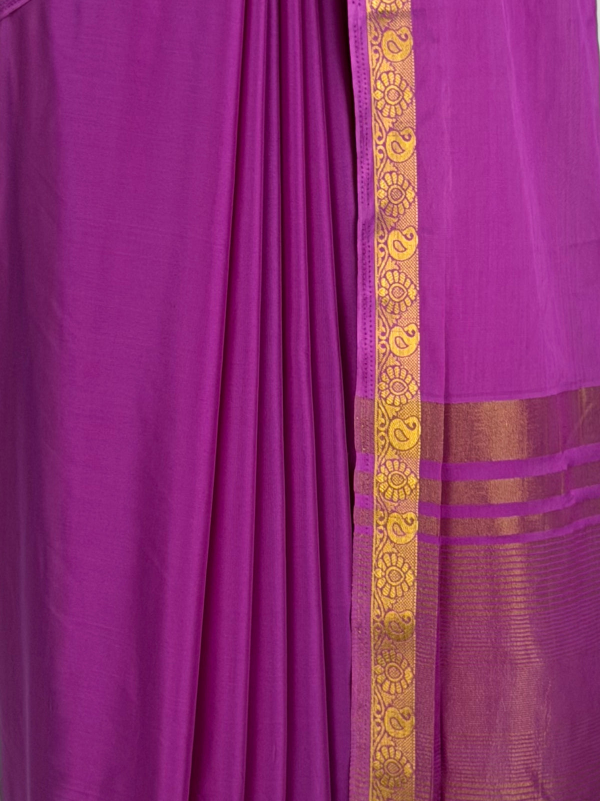MIMOSA Lavender Mysore Silk Crepe Saree — fleets shot full lifestyle
