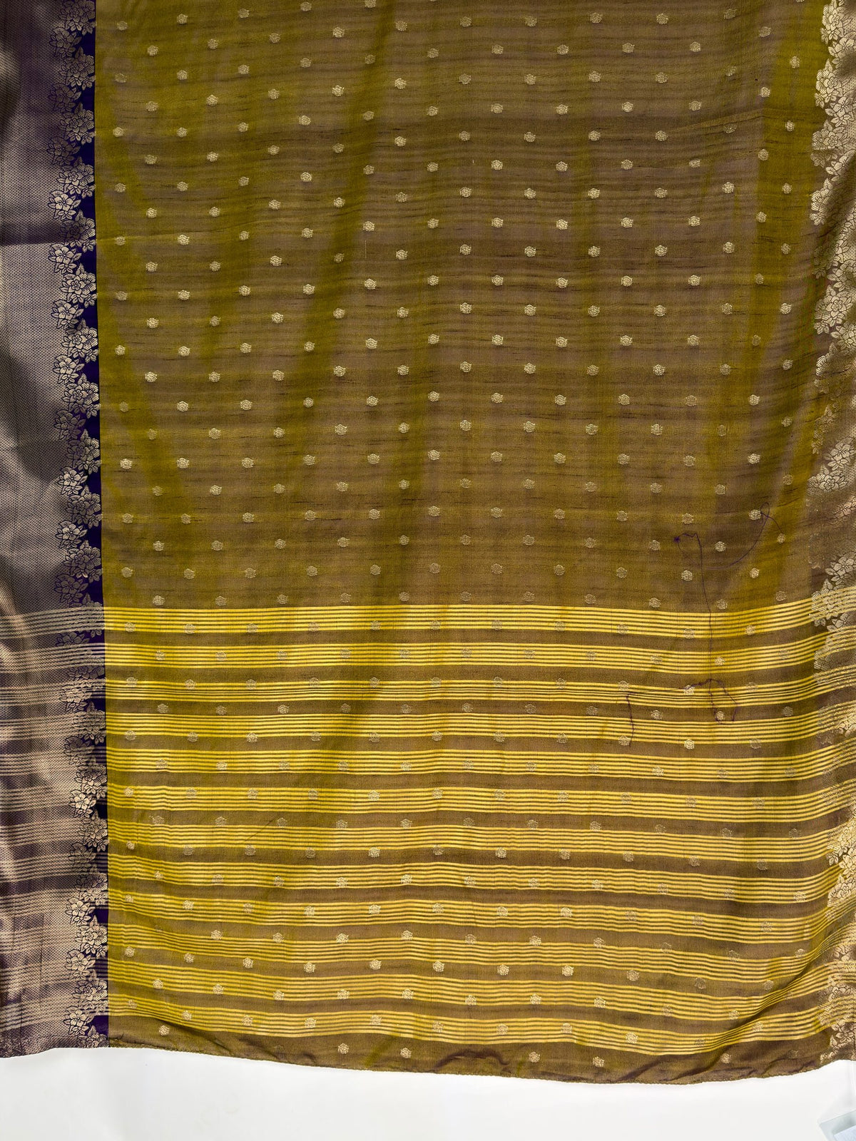 MIMOSA Jamun Banarasi Raw Silk Saree — pallu and zari work detail