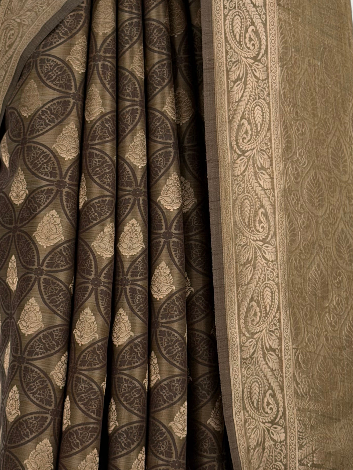 MIMOSA Chocolate Kanjivaram Saree — fleets shot full lifestyle