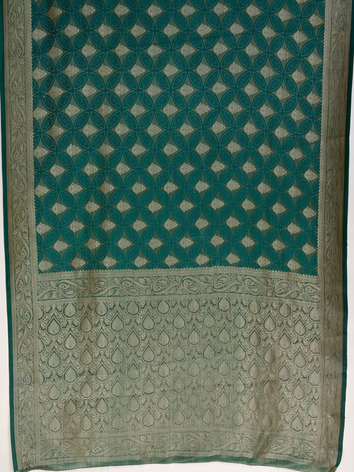 MIMOSA Sapphire Kanjivaram Saree — pallu and zari work detail