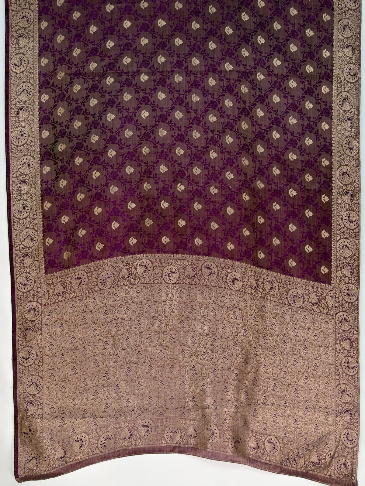 MIMOSA Jamun Kanjivaram Saree — pallu and zari work detail