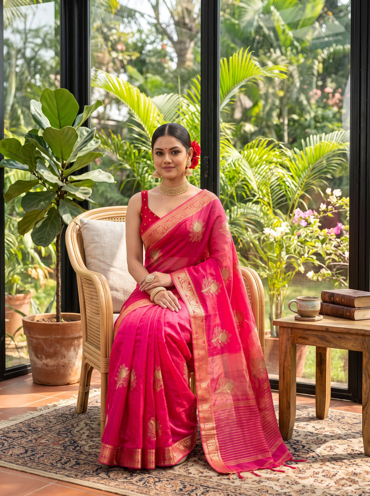 MIMOSA Rani Jaipur Saree — pose 8 styling detail