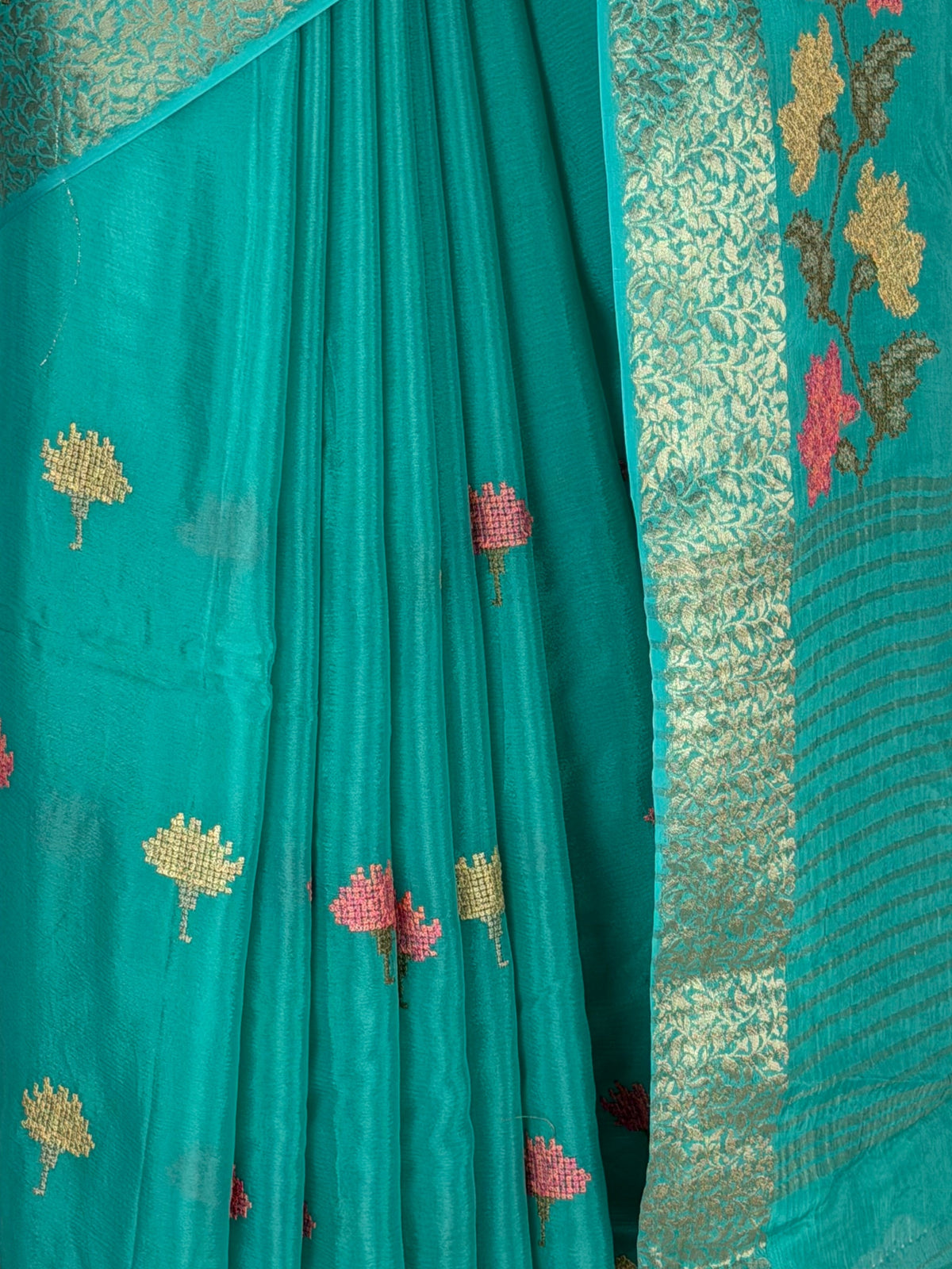 MIMOSA Rama Jaipur Saree — fleets shot full lifestyle