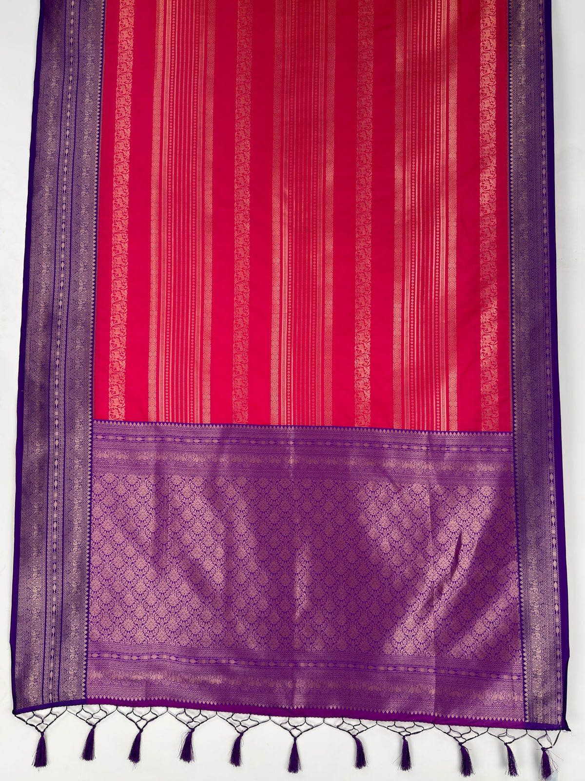 MIMOSA Rani Kanjivaram Art Silk Saree — pallu and zari work detail