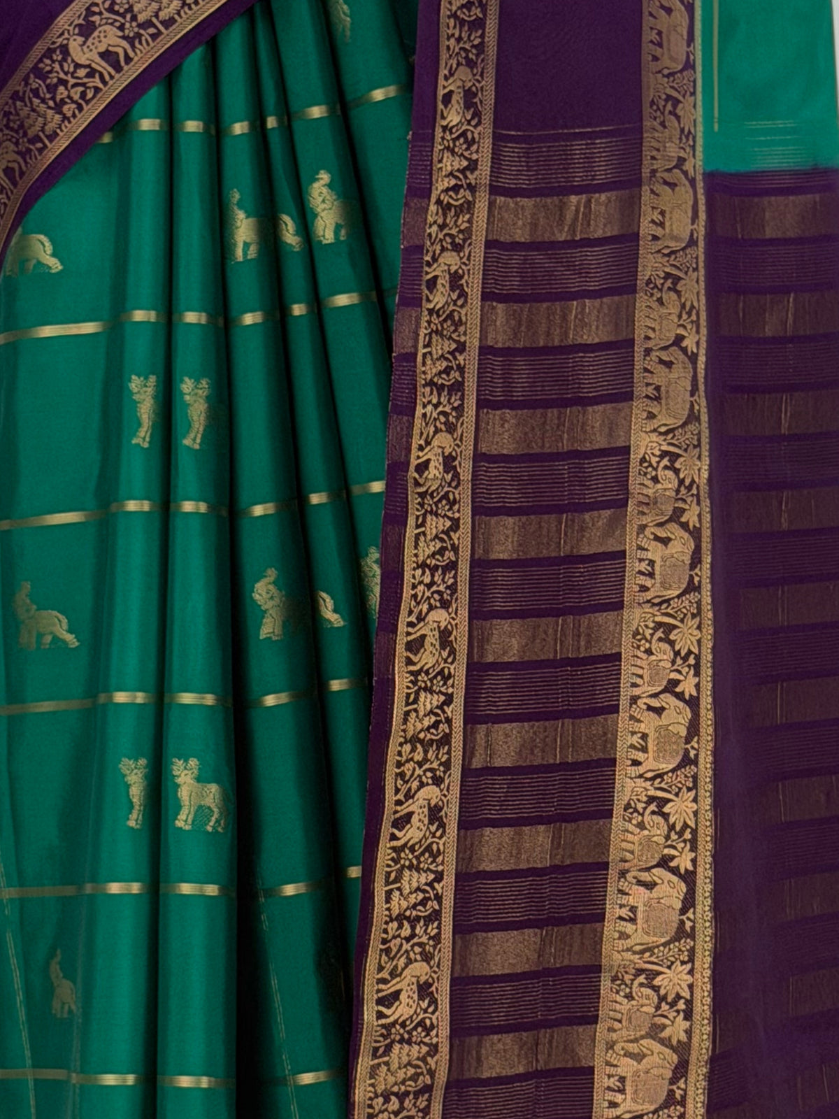 MIMOSA Rama Mysore Silk Saree — fleets shot full lifestyle