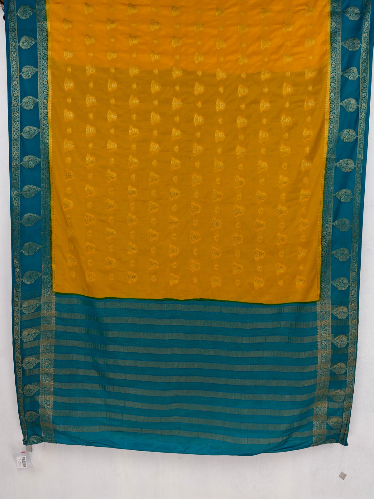 MIMOSA Gold Mysore Silk Saree — pallu and zari work detail