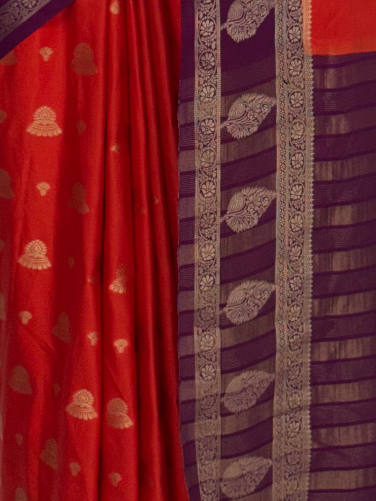 MIMOSA Orange Mysore Silk Saree — fleets shot full lifestyle