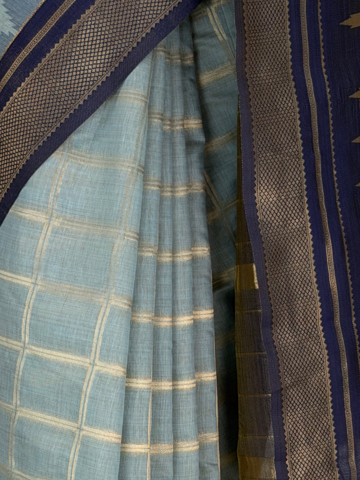 MIMOSA Grey Banarasi Saree — fleets shot full lifestyle