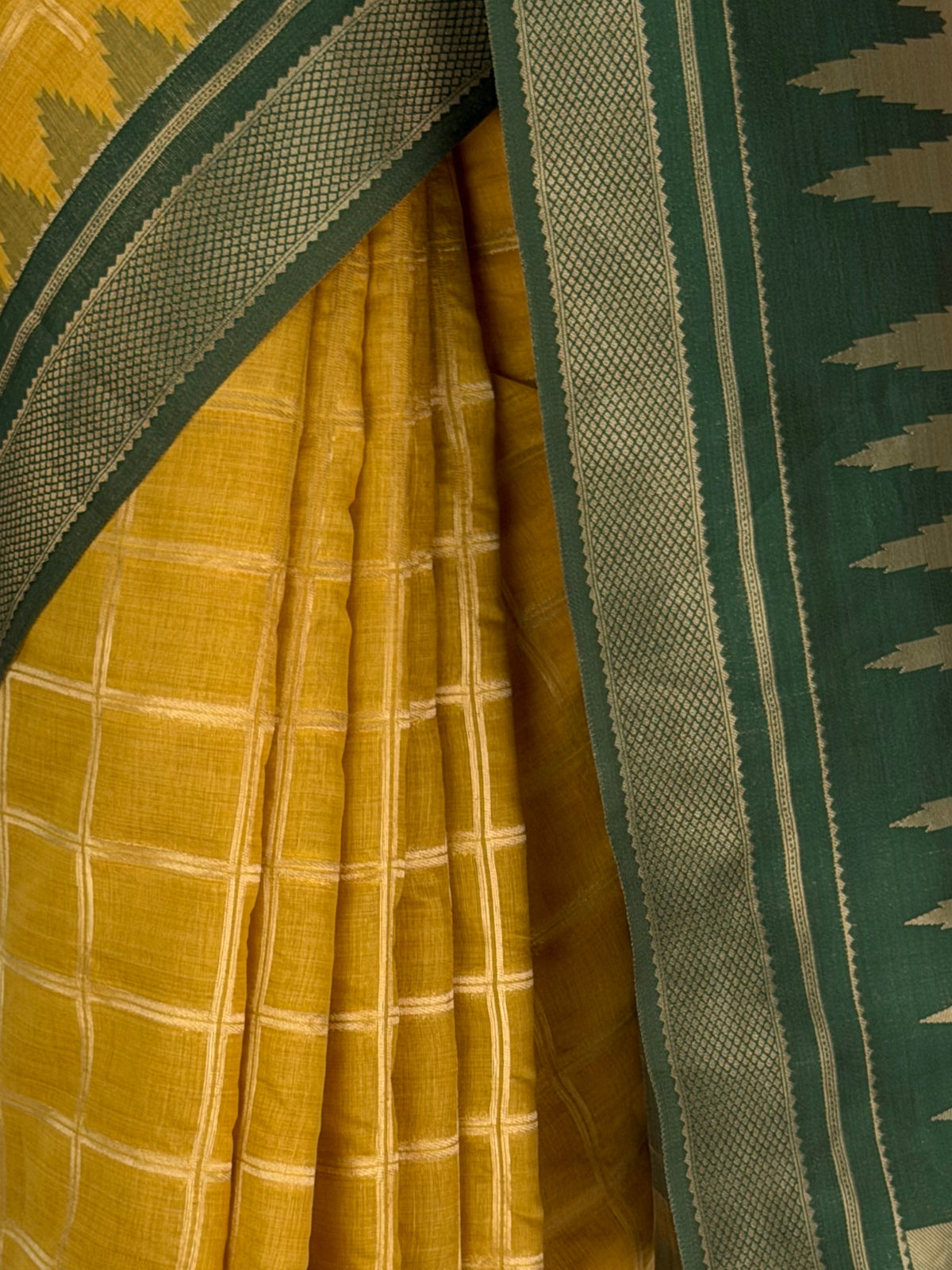 MIMOSA Mustard Banarasi Saree — fleets shot full lifestyle