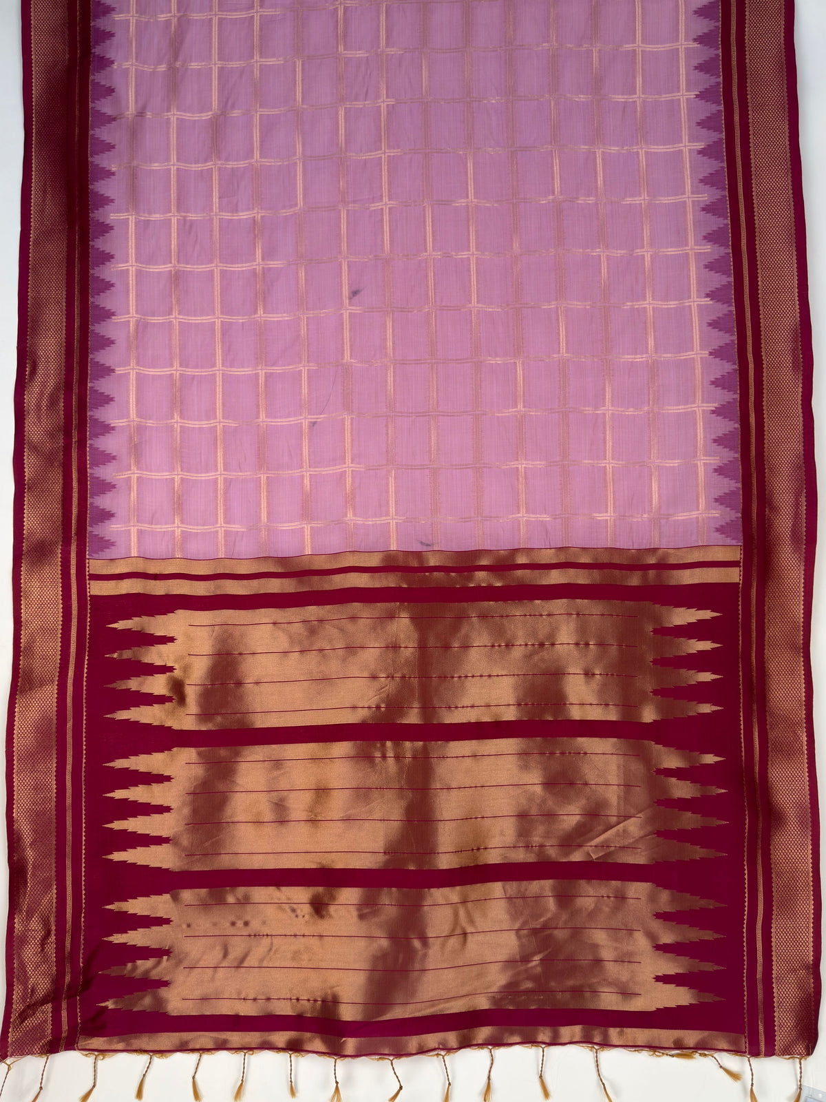 MIMOSA Pink Banarasi Saree — pallu and zari work detail